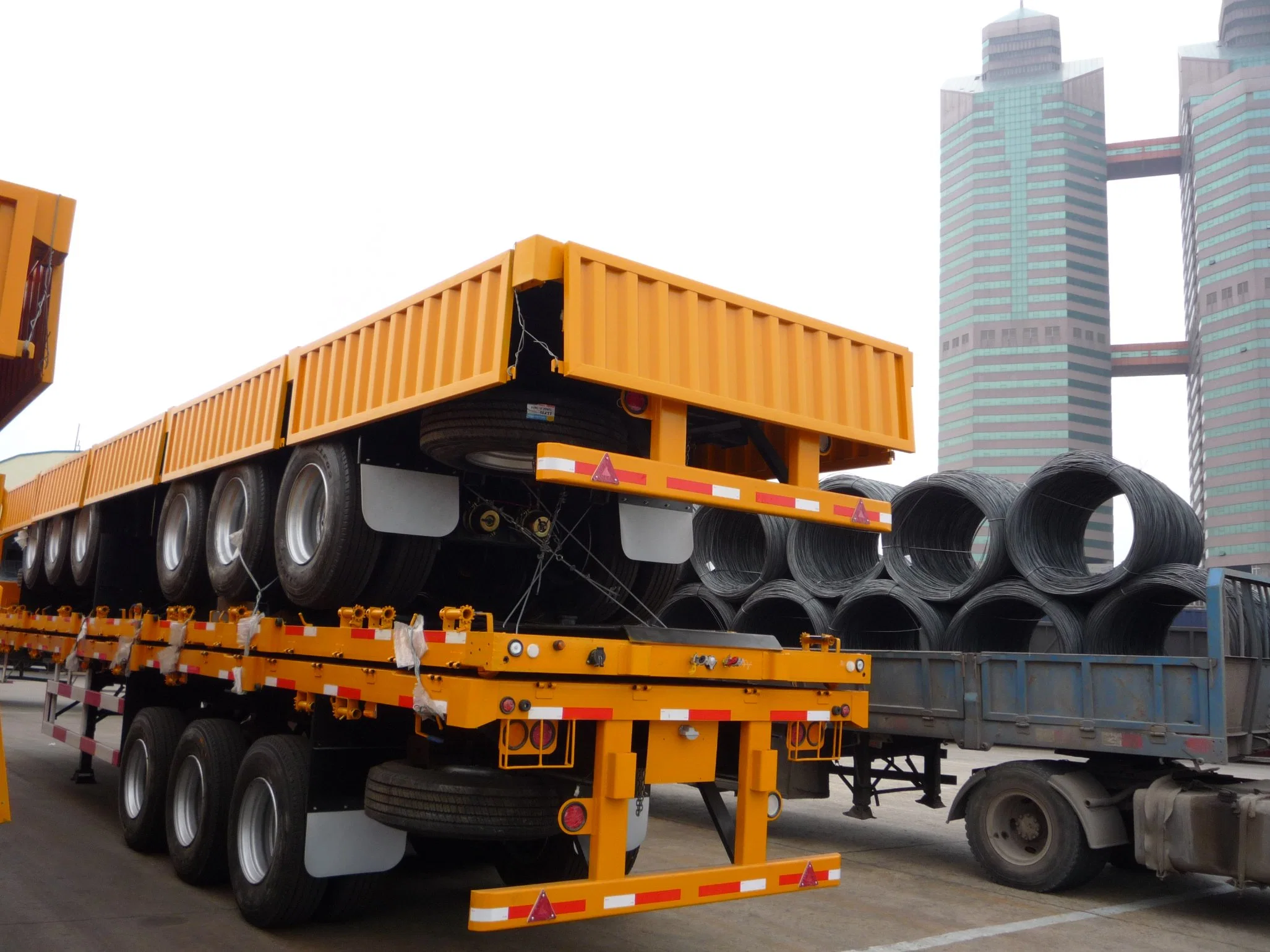 Side Wall/ Side Board/Fence Cargo Truck Semi Trailer Heavy Truck Trailer Manufacturers 40FT Side Wall Cargo Semi Trailer