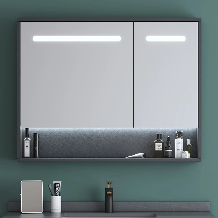 Customized LED Samrt Mirror Bathroom Cabinet Combo Lavatory Vanity Sets