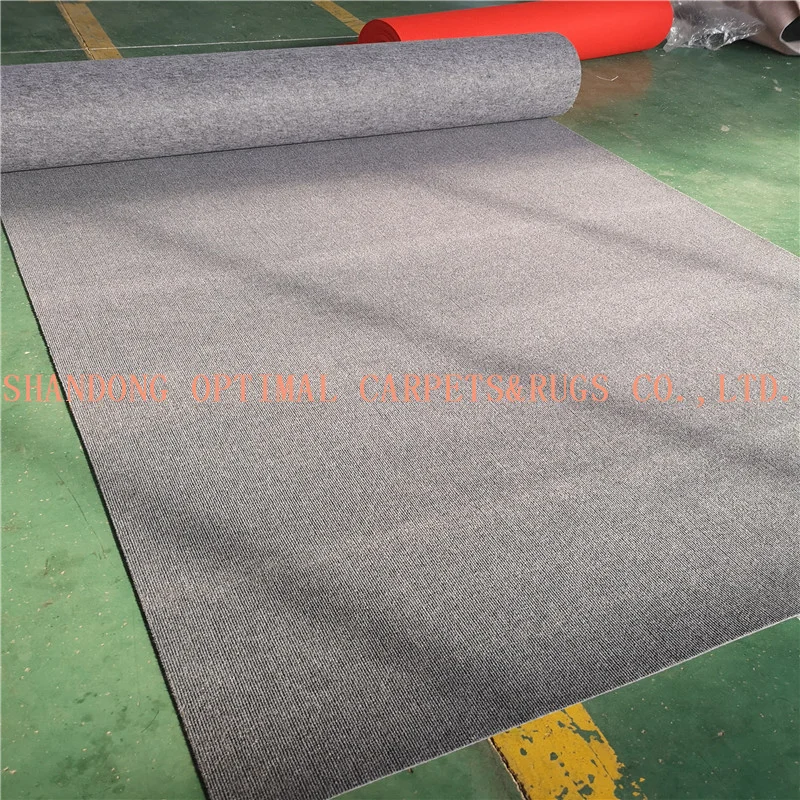 Chinese Supplier Luxury Hotel Flooring Exhibition Stripe Non Woven Rib Carpet Roll Used Expo