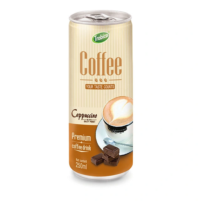 250ml Custom Printing Private Label Juice Hersteller Konserven Slim Coffee Trinken Sie Eismilch Kaffee Getränk