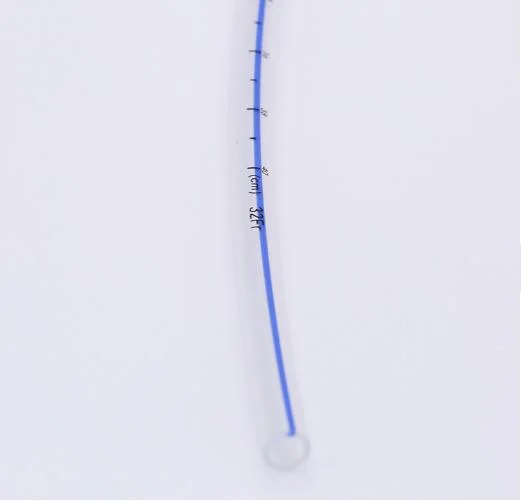 Medical Supply Silicone Thoracic Drain Drainage Tube Inserted Through The Chest Wall