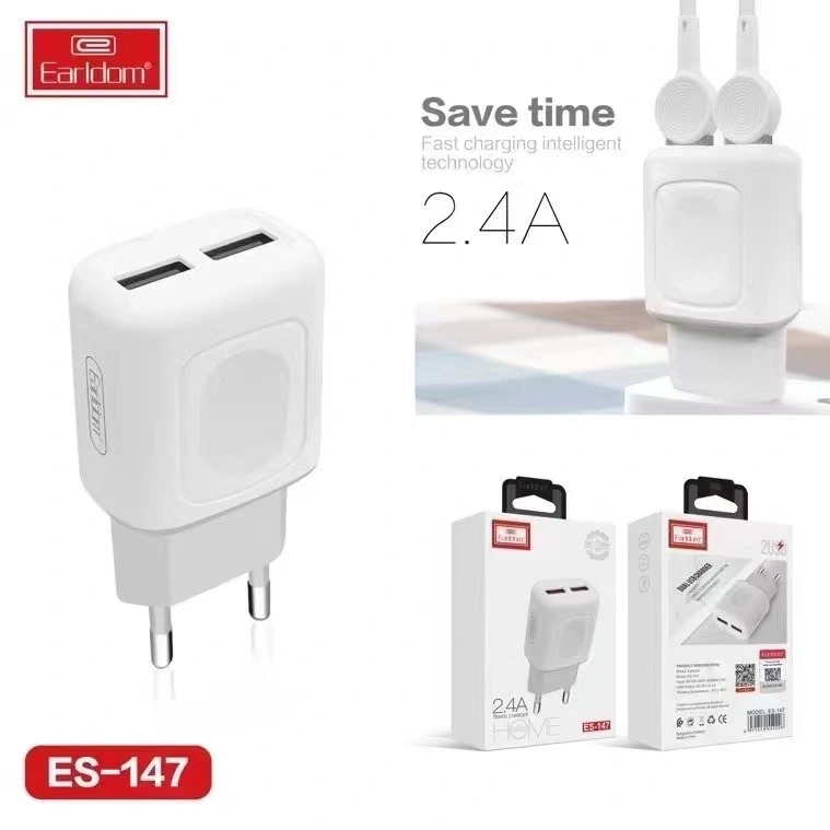 Earldom Original Mobile Phone USB Charger 2.4A Travel Adapter