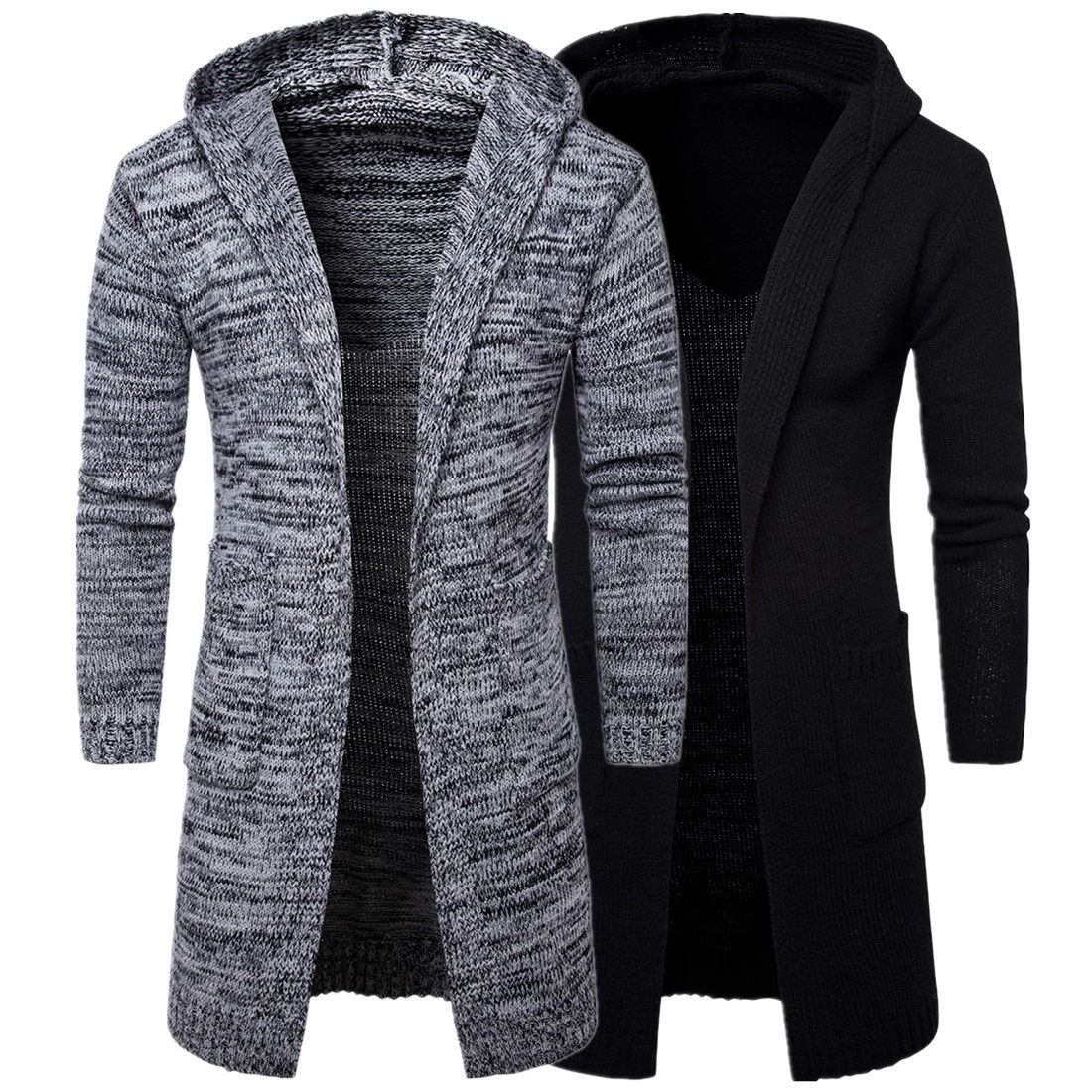 High quality/High cost performance  Thick Winter Thermal Wholesale/Supplier Custom Fashion Fake Cashmere Men Hoodies Knitted Sweater Cardigan