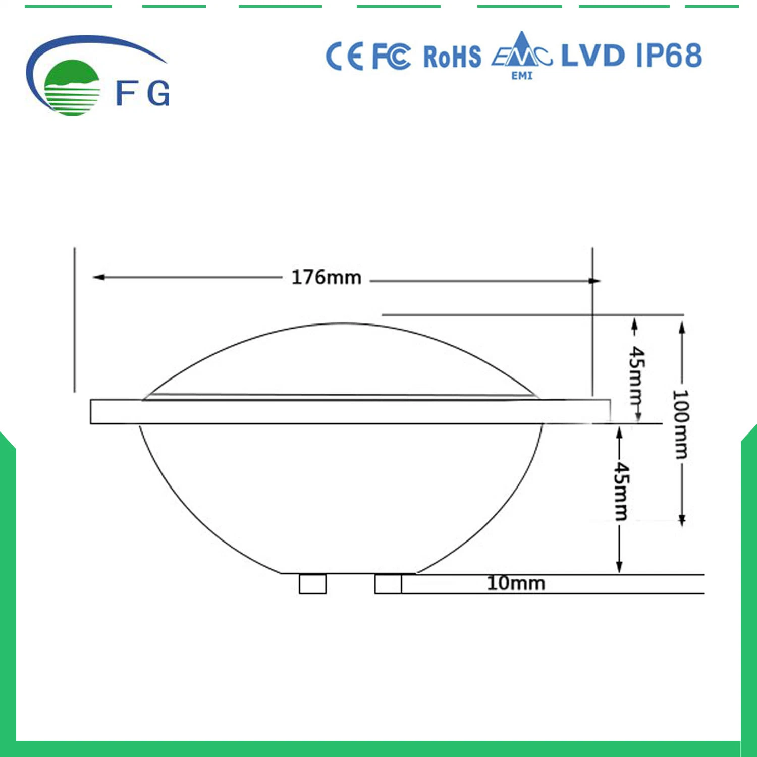 LED PAR56 Pool Lamp Bulb with Niche (AC12V-24V, 18W 24W 35W)