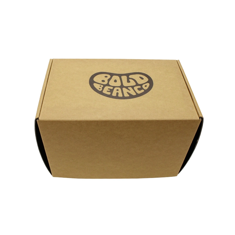 Custom Logo Printed Corrugated Black Cosmetic Mailer Box Custom Logo Strong Shipping Boxes