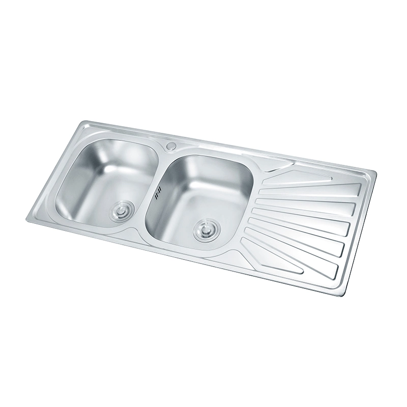 Commercial Stainless Steel Double Bowl Kitchen Sink Cabinet Factory Wholesale/Supplier