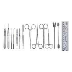 13 Pieces Stainless Steel Scissor Tweezer Scaler Forceps Suture Tanning Tool Set