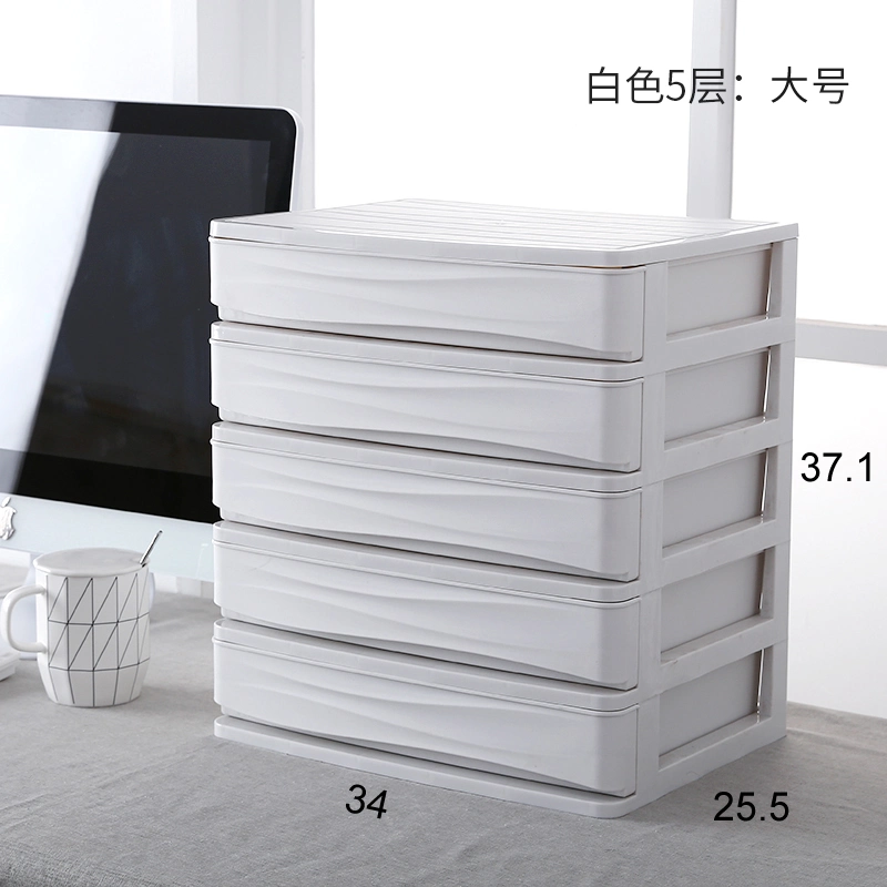 Nordic Plastic Sorting Box Cosmetics Multi-Layer Miscellaneous Office Cabinet Desktop Caja de almacenamiento