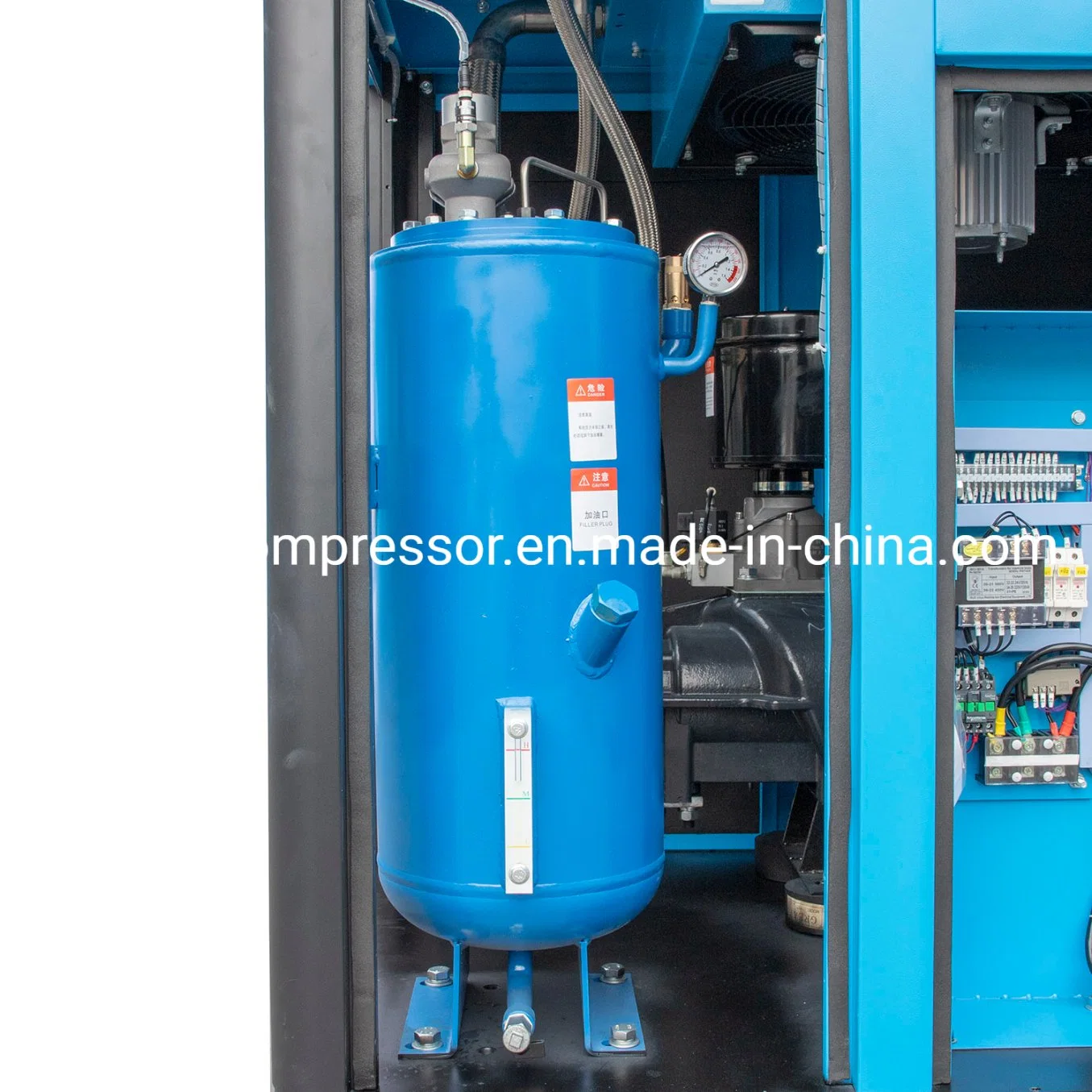 Great China Made 45kw 60HP 7bar 8bar 10bar 13bar Direct Drive Industrial Rotary Screw Air Compressor