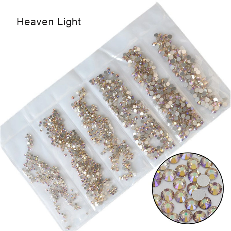 Kingswick Rhinestone Nail Art Decoration Ss12 Ss20 Ab Color Crystal Flatback Non Hotfix 3D Glitter Rhinestone