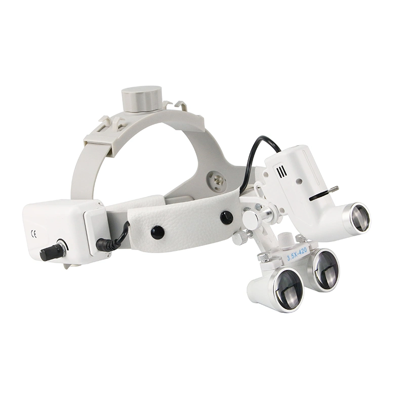 Dental Binocular Loupes 3.5X-420mm with 5W Dental LED Headlamp
