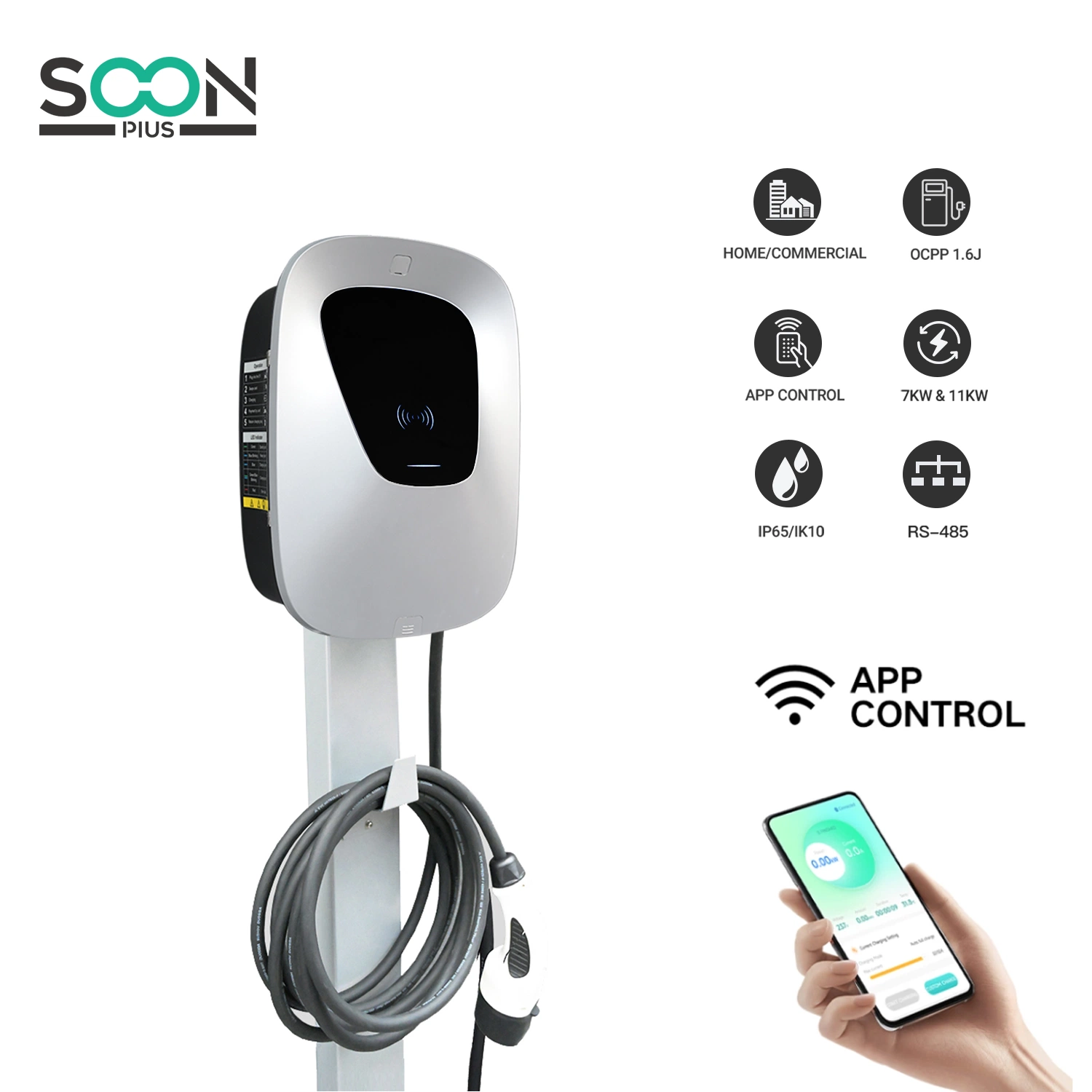 Soonplus Smart APP Control EV Charger Wallbox Charging Station Resitencial Use