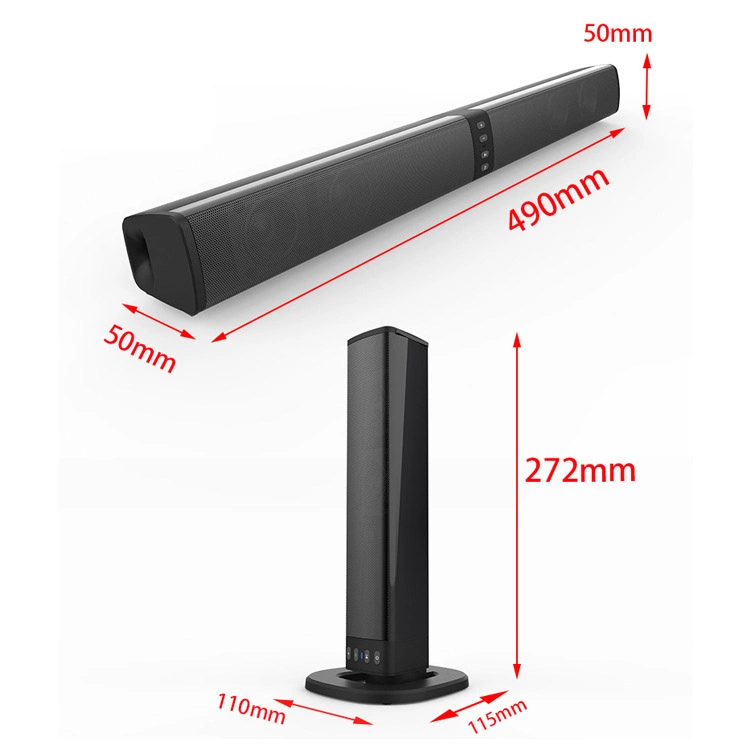 Detachable 2.0 Channel Bluetooth Mini TV Soundbar Foldable Split Home Theater Speaker