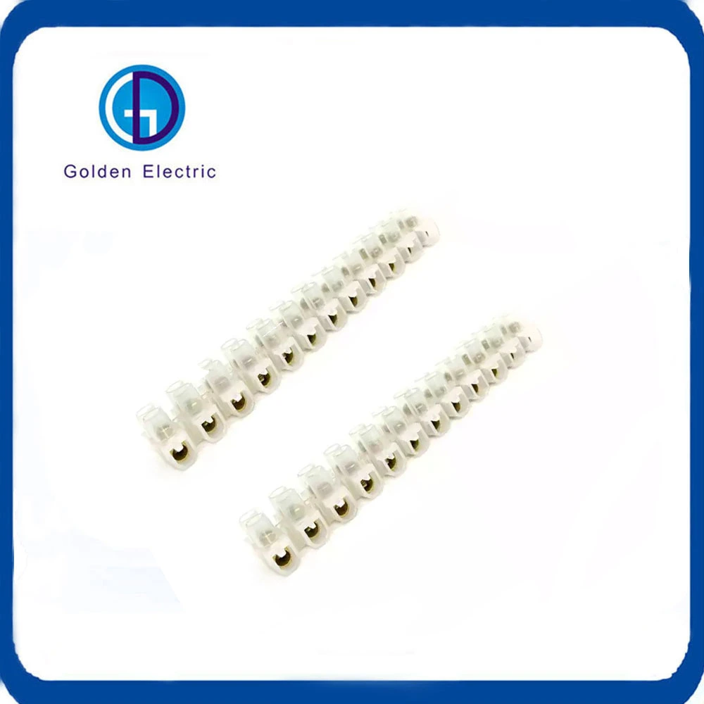 12way X3 Series U Type 10A Electrical Terminal Connector Strip 12p Terminal Block with PE Material