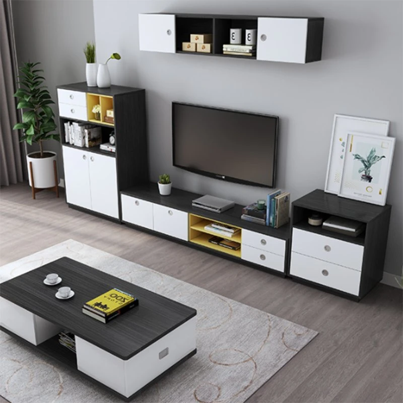 Luxury From Factory Nice Design Home Color Optional Wooden TV Stand and Coffee Table Set Living Room Furniture