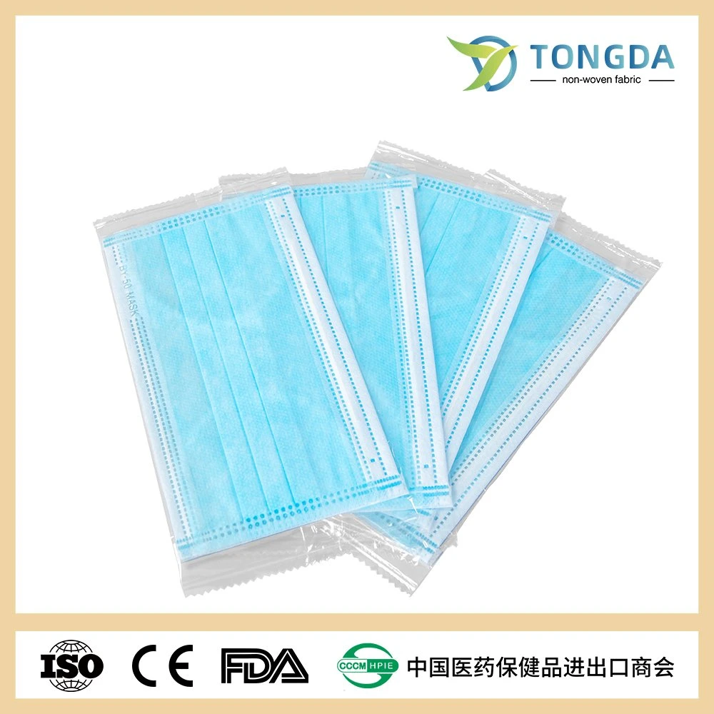 High quality individually wrapped disposable Disposable 3 Ply Non-Woven Medical Face Mask