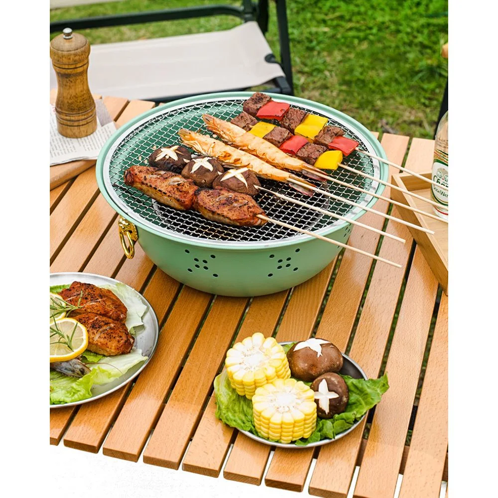 Portable Non-Stick Grill Pan Outdoor Camping Picnic Ci22856