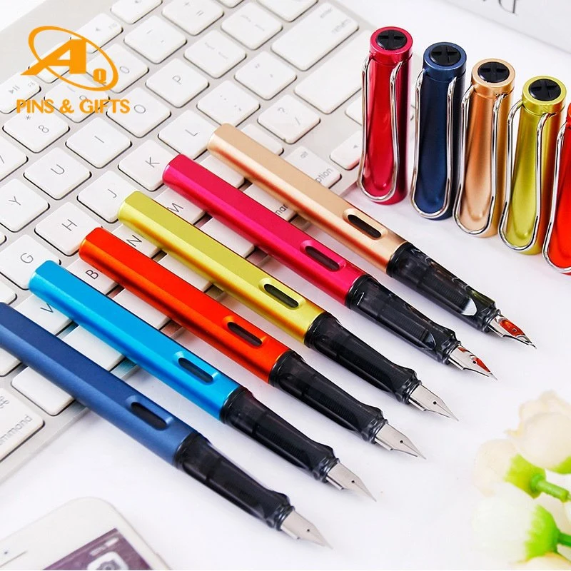 Jinhao Calligraphy Tool with 2 Cartridges Snowhite Price Plastic Gift Gel Stationery Metal Roller Two Use Fountain Pen