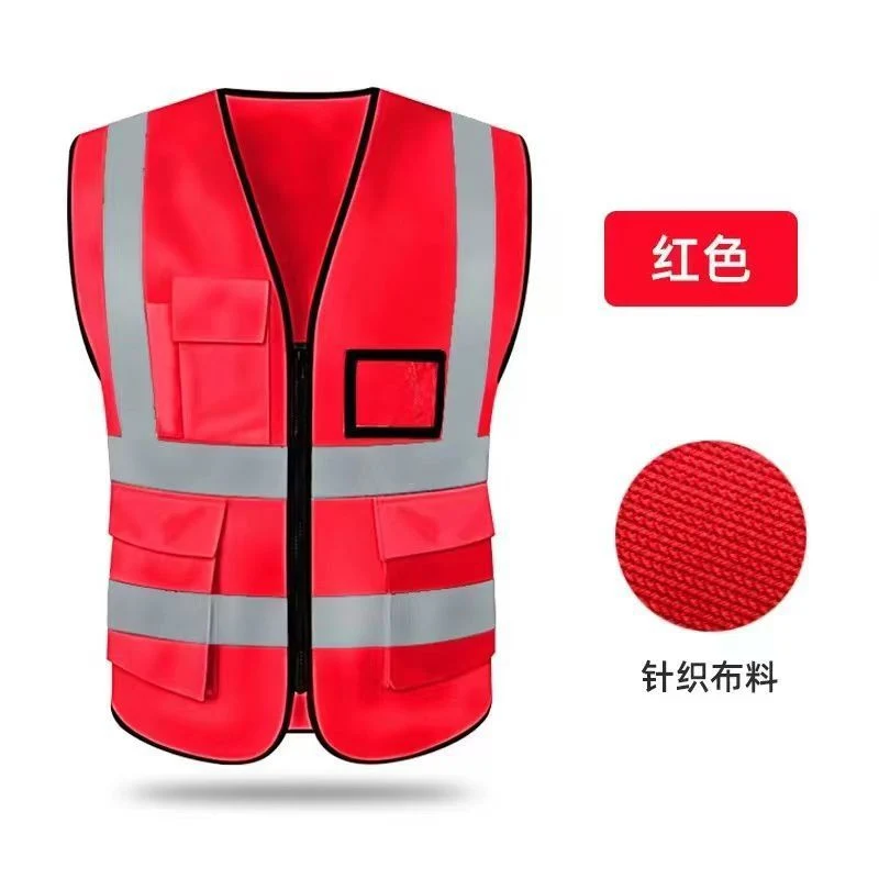 Wholesale/Supplier High Vis 100% Polyester Knitting Fabric Construction Working Vest Roadway Safety Jacket High Visibility Safety Vest