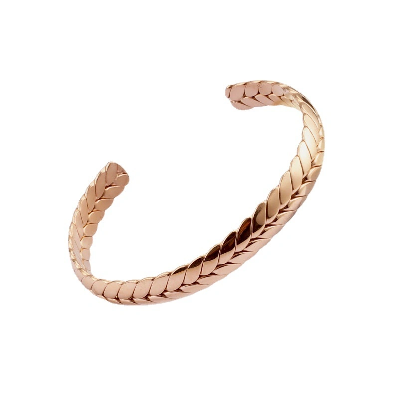 Fashion Stainless Steel Wheat-Ear Opening Cuff Bracelet