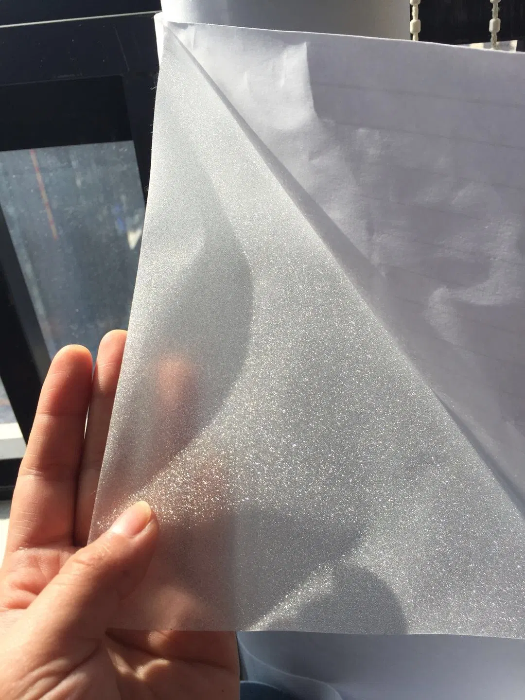 3D statische Glitzer Glasfenster Glas Tür Folie Peel und Kleben Sie Fensterfolie Material für die Privatsphäre