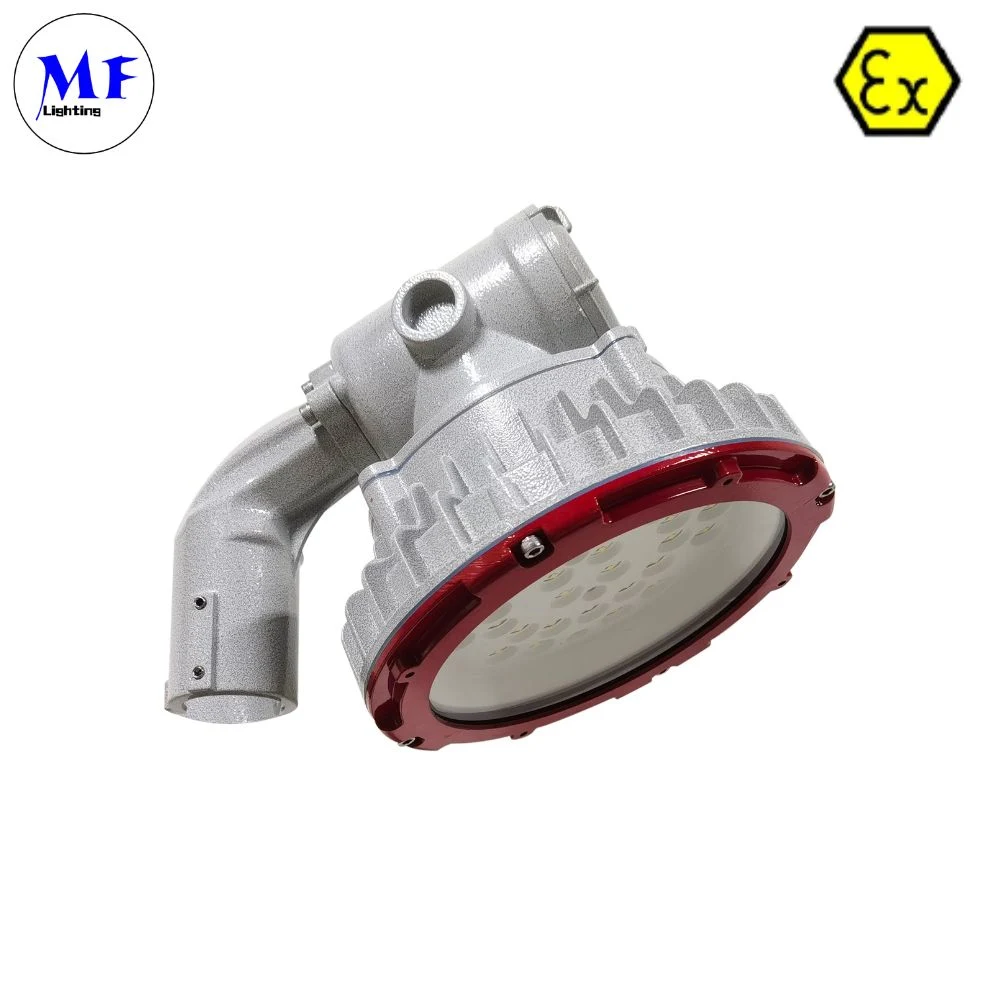 Prix d'usine aluminium 40W IP66 IK08 ATEX pour applications minières légères Eclairage antidéflagrante lumière étanche à LED antidéflagrante