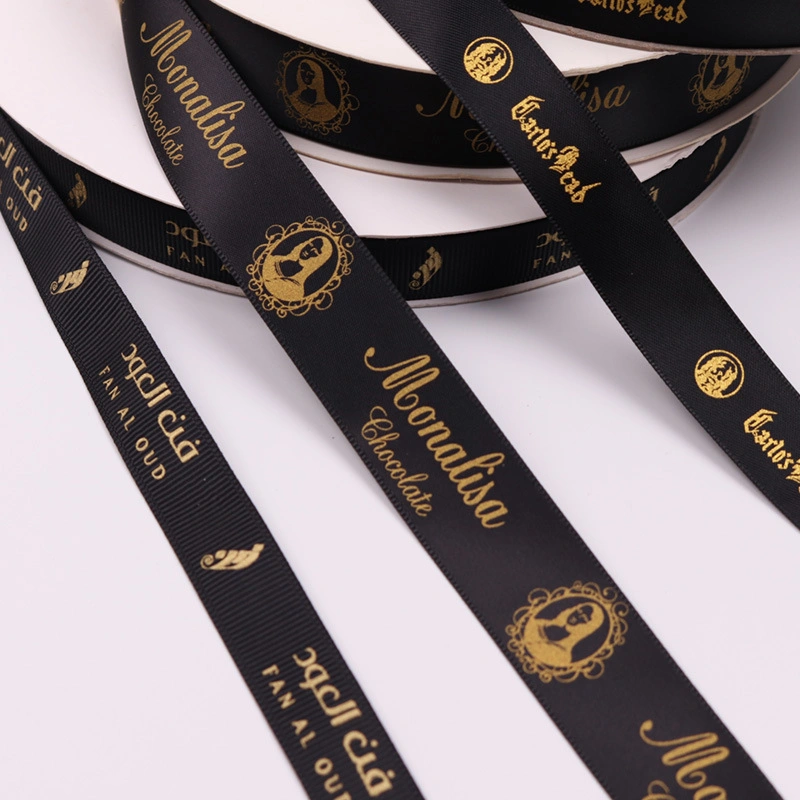 Wholesale/Supplier Custom Logo Factory Direct Sales Multi-Specification Flower Pattern Heat Transfer Polyester Belt DIY Bow Decorative Belt Gift Wrapping Belt