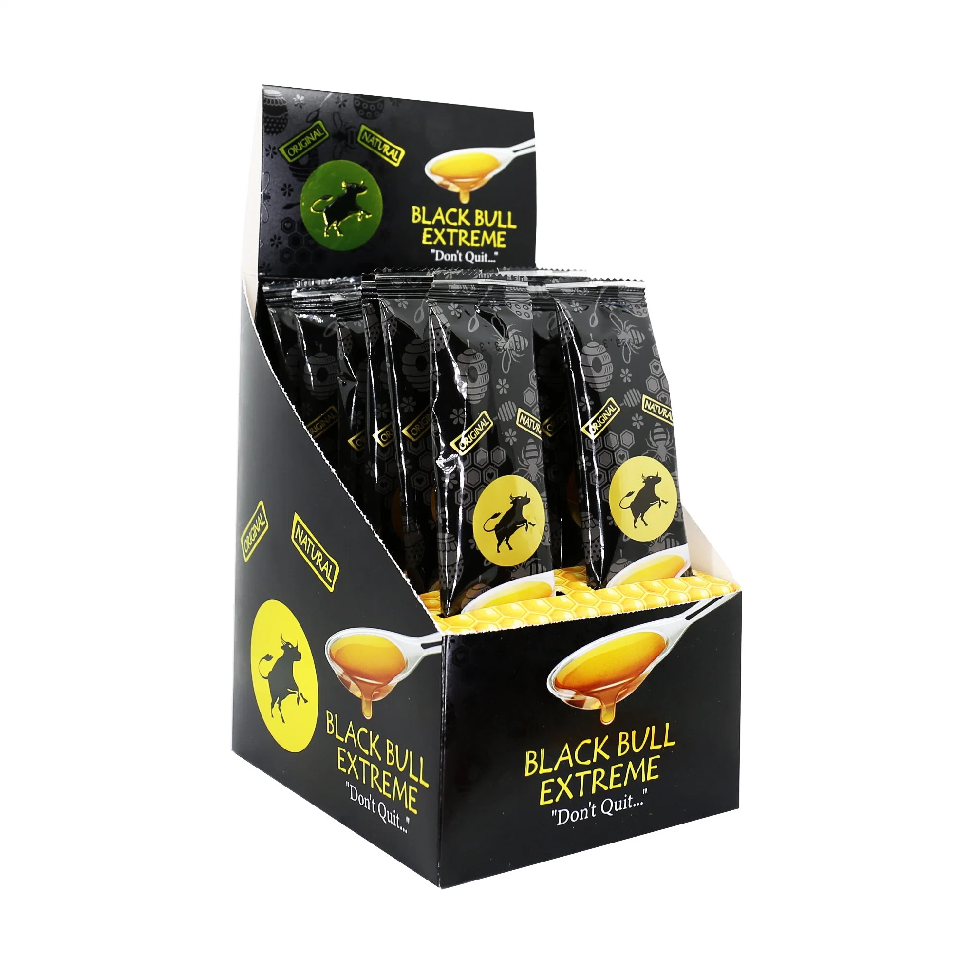 Black Bull Honey 12 Pouches with display Box New Design for Wholesale/Supplier