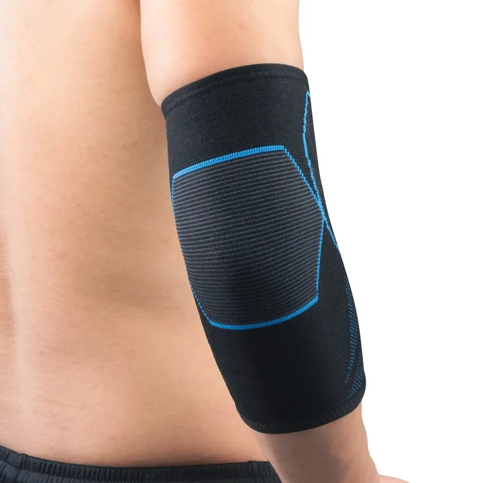 Custom Volleyball Breathable Elastic Compression Elbow Brace Sleeve Weight Lifting Gym Elbow Pads