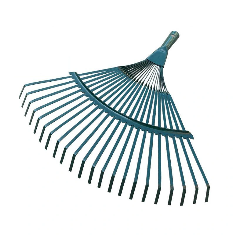 22 Teeth Heavy Duty Steel Garden Rake Head Lawn Leaves Deciduous Grass Weed Cleaner - Garden Tools (Handle not included) Esg12044