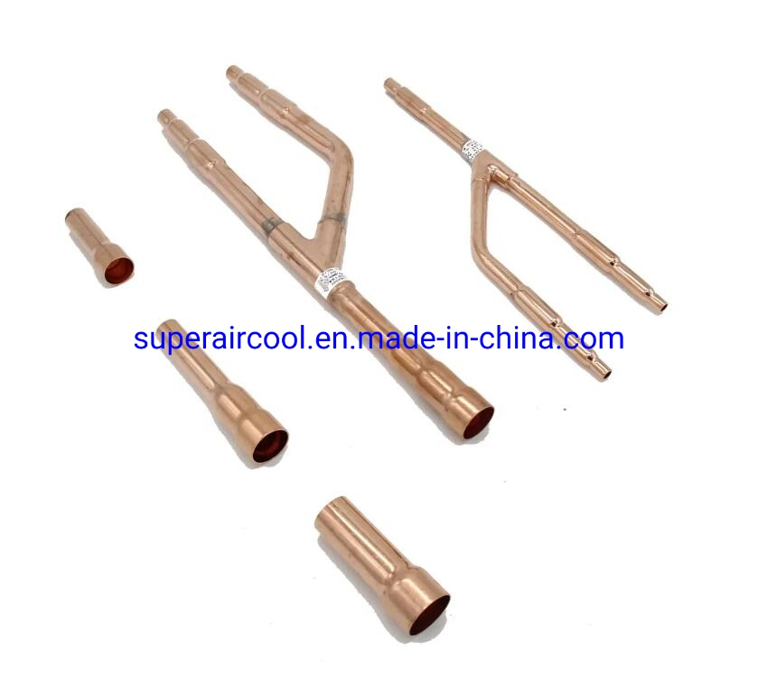 China Factory Air Conditioner Copper Disperse Pipe Y Branch Joint Refnet