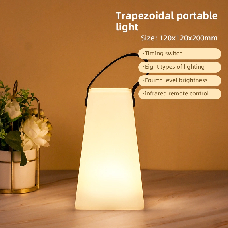 Lámpara de mesa LED recargable inalámbrica portátil atenuable con mando a distancia Mango