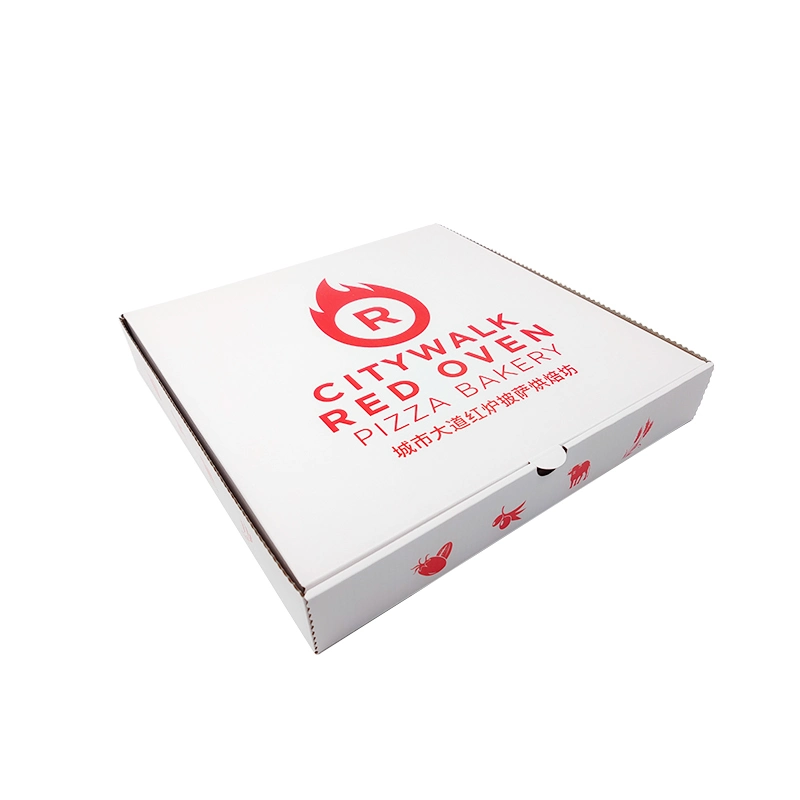 Großhandel/Lieferant Custom Logo Druck White Corrugated Pizza Verpackung Papierkarton Feld