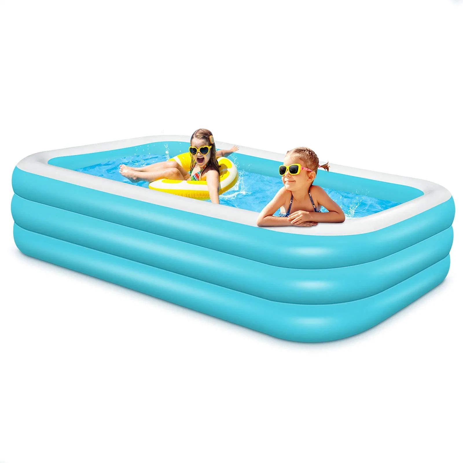 Piscina insuflável rectangular fácil de usar para crianças