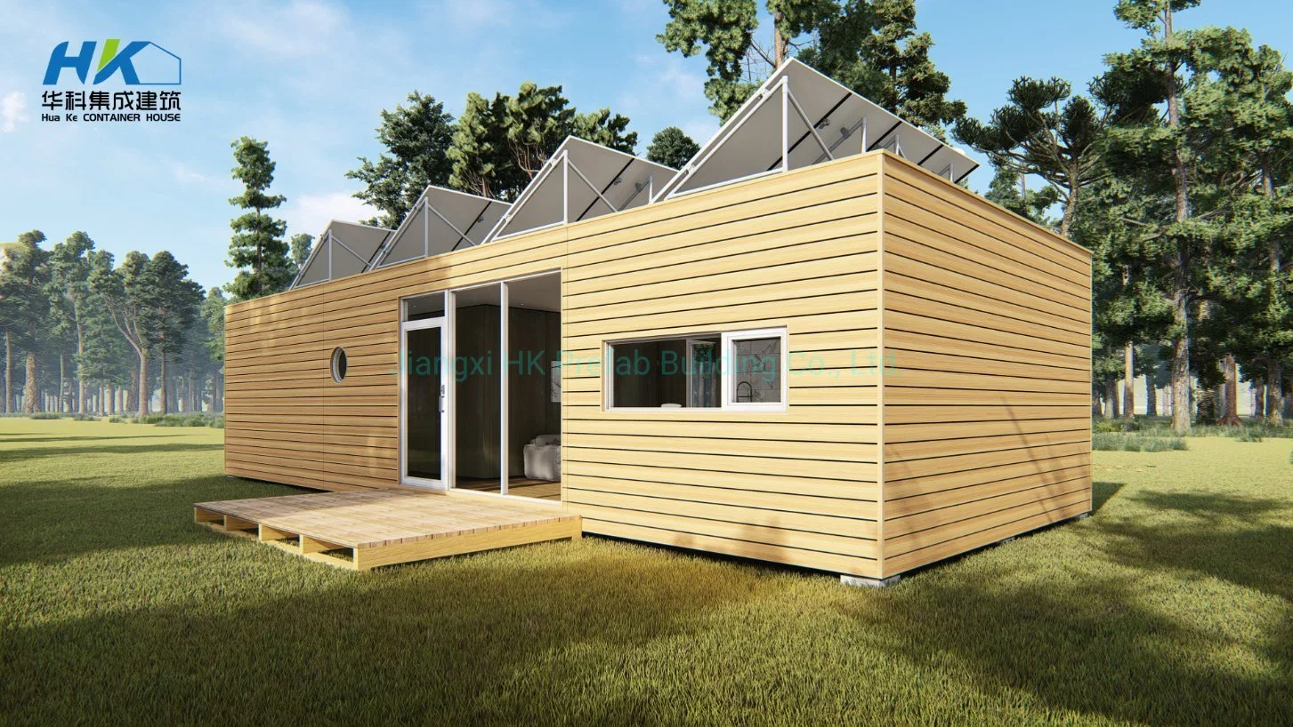 China 20/40FT Wooden Cladding Prefabricated Modular Steel Structure Prefab Mobile Shipping Container House
