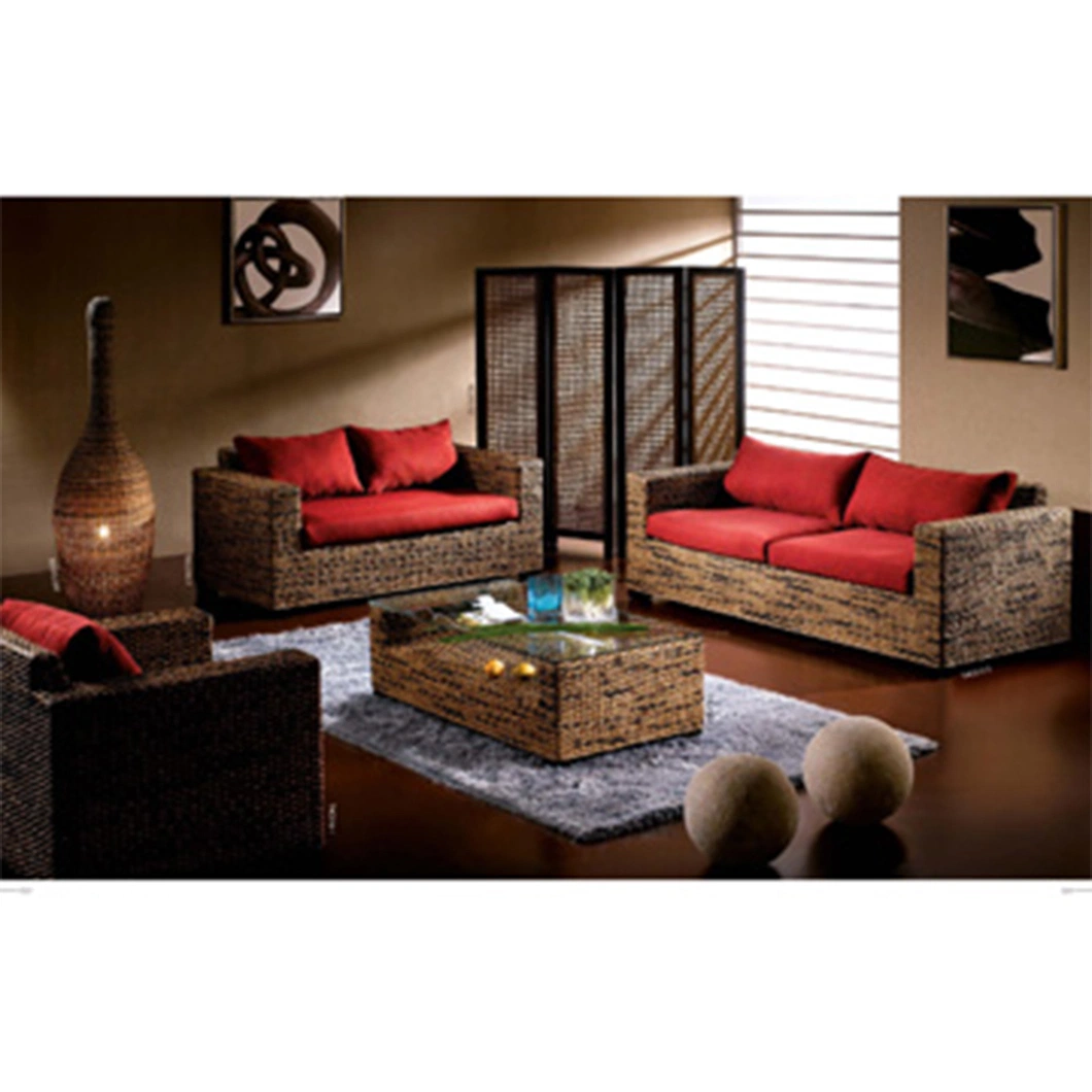 Outdoor Rattan Wicker Garden Bedroom Furniture Set Round Sofa Bed for Hotel