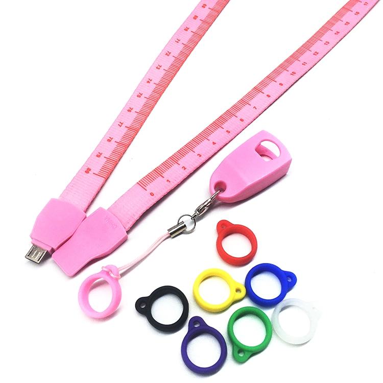 Wholesale/Supplier Price New Promotion Gift USB Lanyard Neck Strap Charger Cable Lanyards Type C 3 In1 Data Cable for Phone