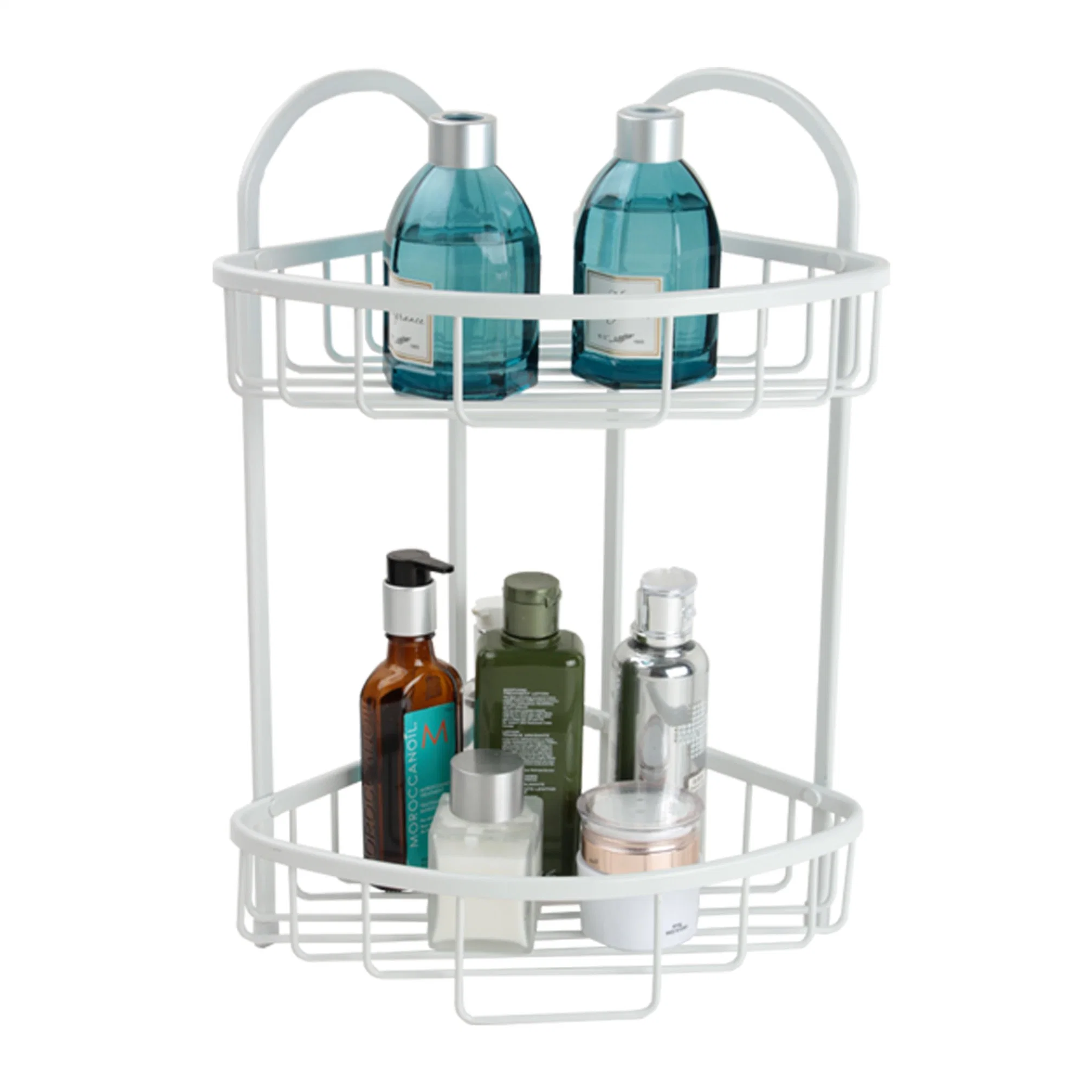 2 Tier Aluminium Bathroom/Bath/Hardware Accessories Shower Caddy Corner Shelf