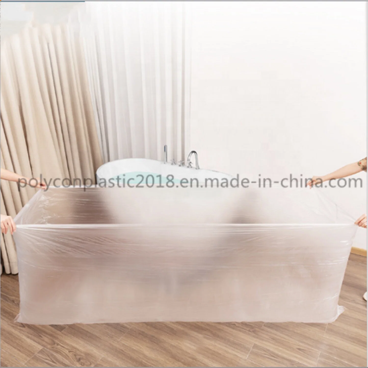 Hotel Style Disposable PE Film Bathtub Bath Bag Clean Hygienic and Convenient for Business and Travel