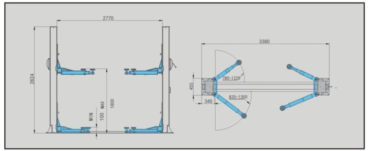 Hot Sale 2 Post Car Lift / Two Post Car Hoist /Auto Garage Lift for Sale