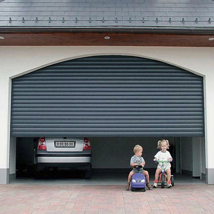 Modern Residential Rollup Garage Doors Remote Control Automatic Steel Roller Shutter Garage Door