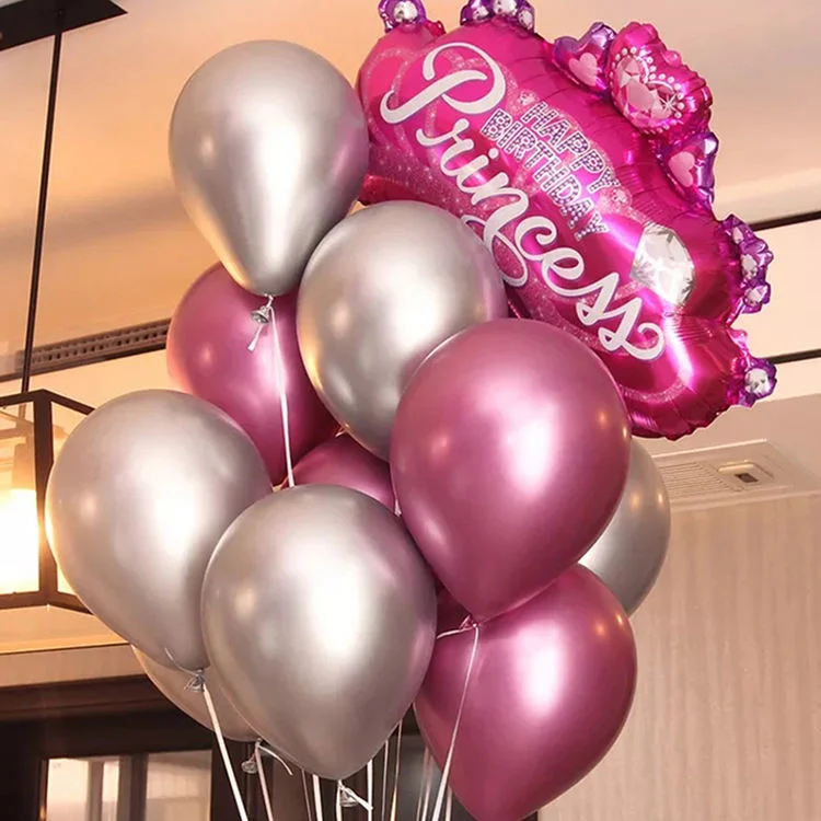 10inch Glossy Metal Pearl Latex Balloons Birthday Party Decor Thick Chrome Metallic Colors Helium Air Balls Globos