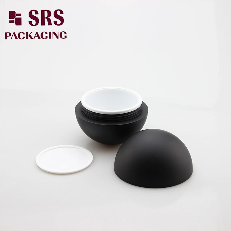 Matte Black Color 5g 50g Cosmetic Ball Jar for Eye Cream