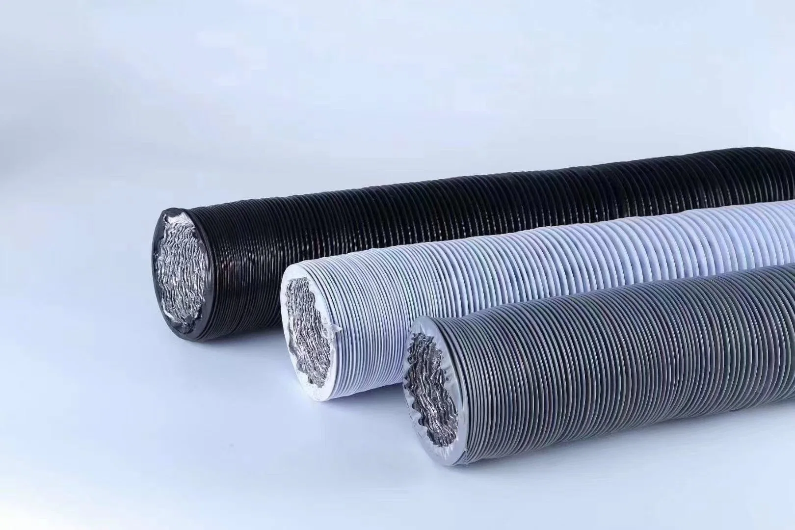 Flexible en PVC gris conduit d'aluminium pour cuisine industrielle hotte de cuisine du tuyau d'échappement