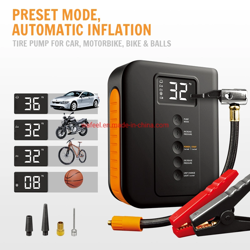 Vehicle Jump Starter with Air Pump Phone Power Bank