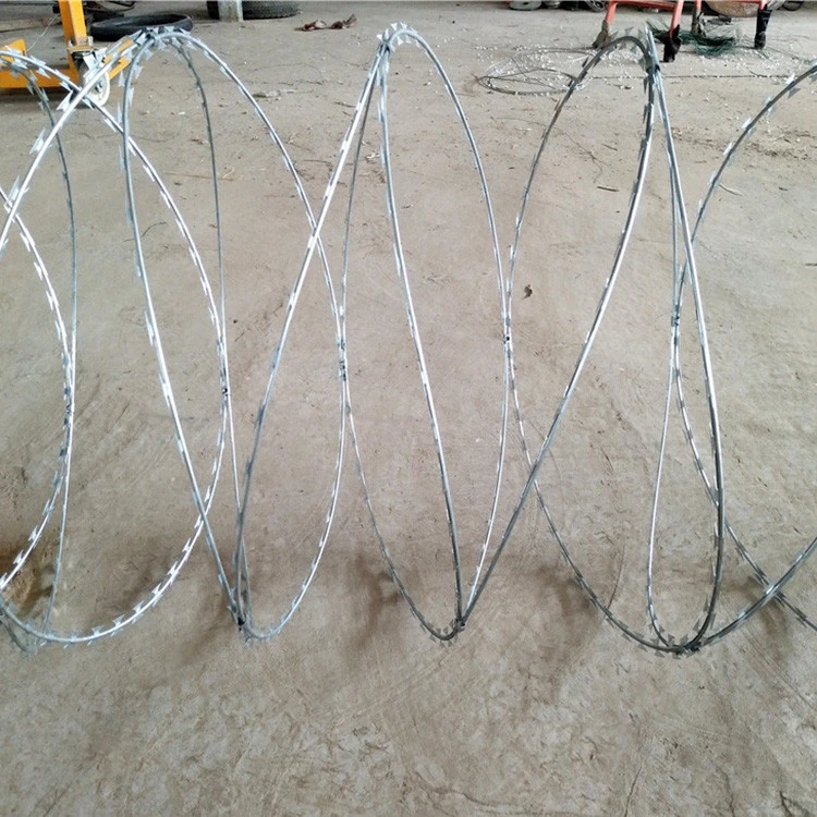 Galvanized Razor Barbed Wire for Bank Safety and Protection