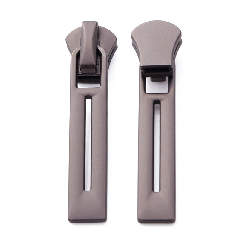 Gun Metal Long Shape Metal Zipper Slider for