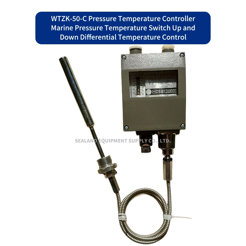 Controlador de temperatura de presión marina interruptor de control de temperatura longitud del cable 5 Metros M40-80 grados 60-100 º C.