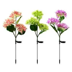 LED Solar Flower Licht bunt romantische Simulation Hydrangea Form Blume Wasserdichter Garten Villa Garten Rasen Boden Im Freien