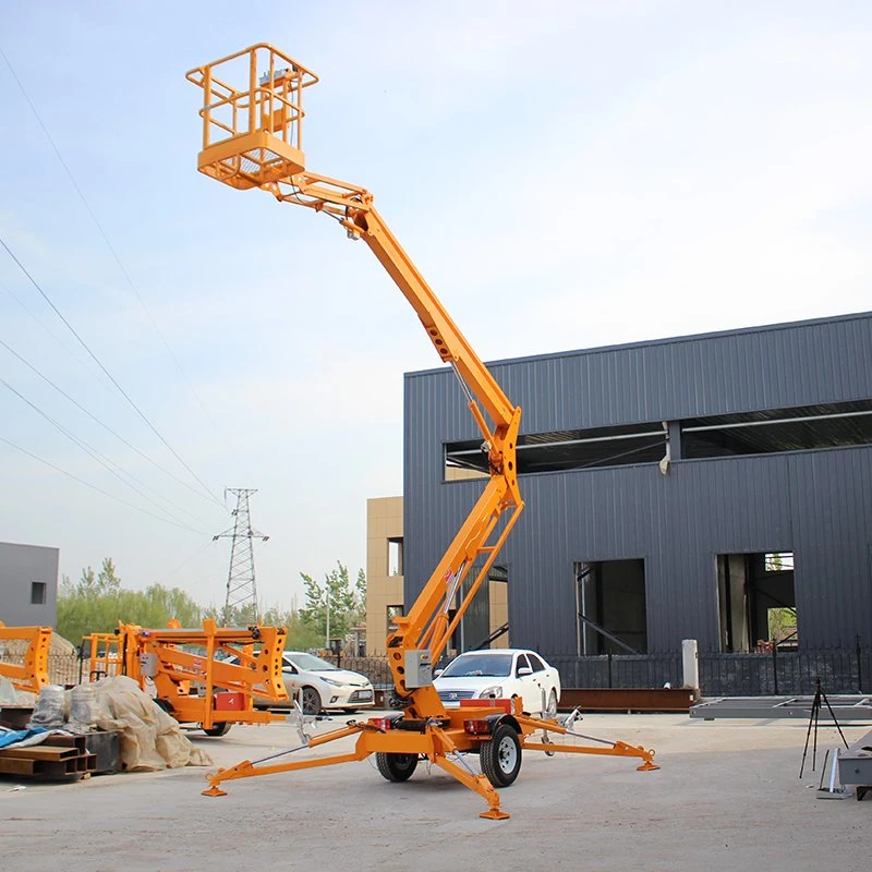 18m Hydraulic Diesel Engine Boom Lift Trailer Cherry Picker